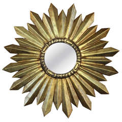 Very Large Gilt Sunburst Mirror