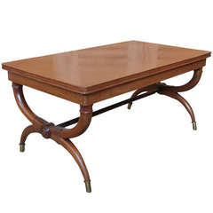 French 1940's Mahogany Rectangular Coffee Table