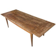 Antique Large French Oak Farm Table
