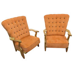 Pair of Armchairs by Guillerme et Chambron