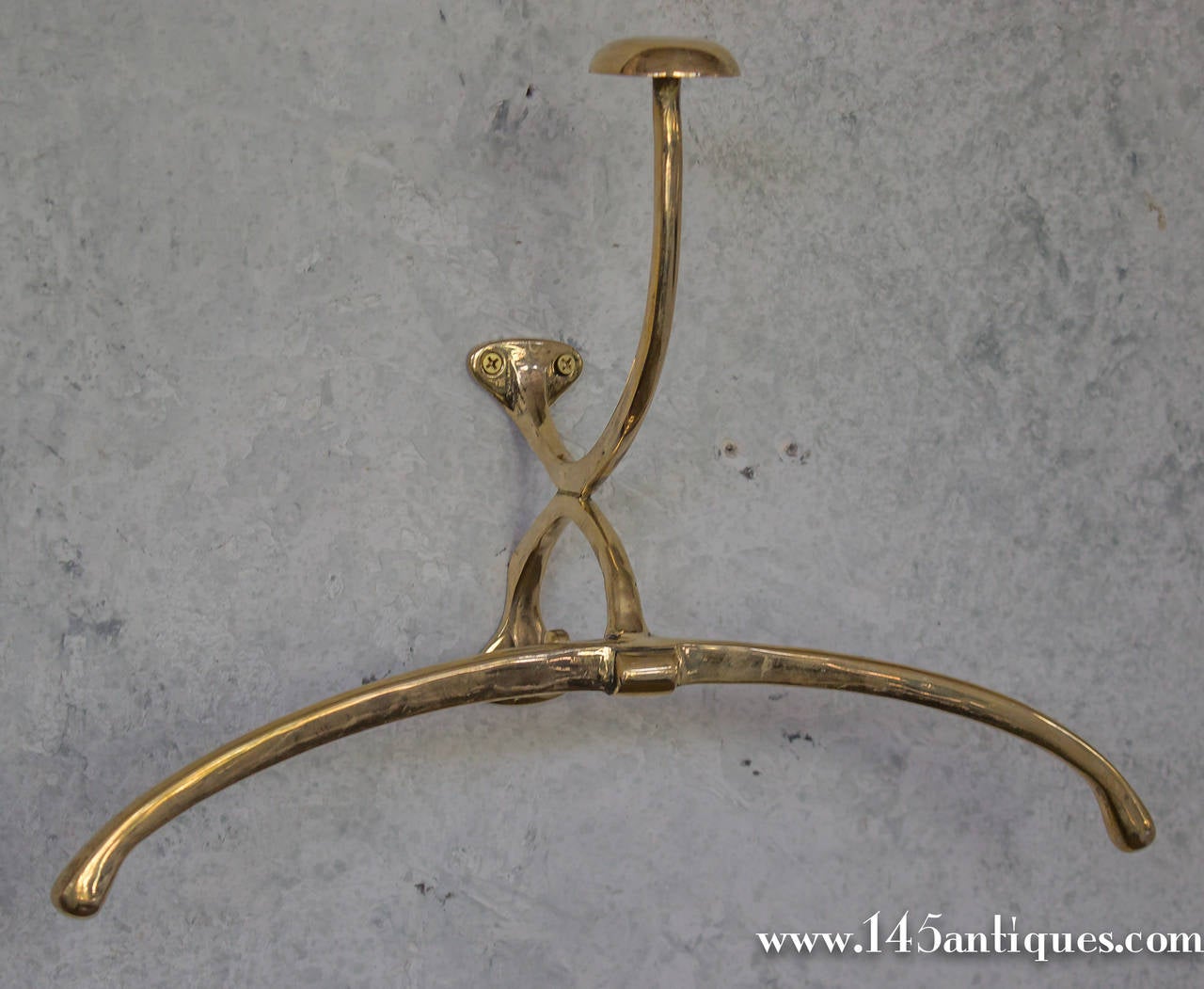 Pair Elegant Brass Hat and Coat Hooks 2