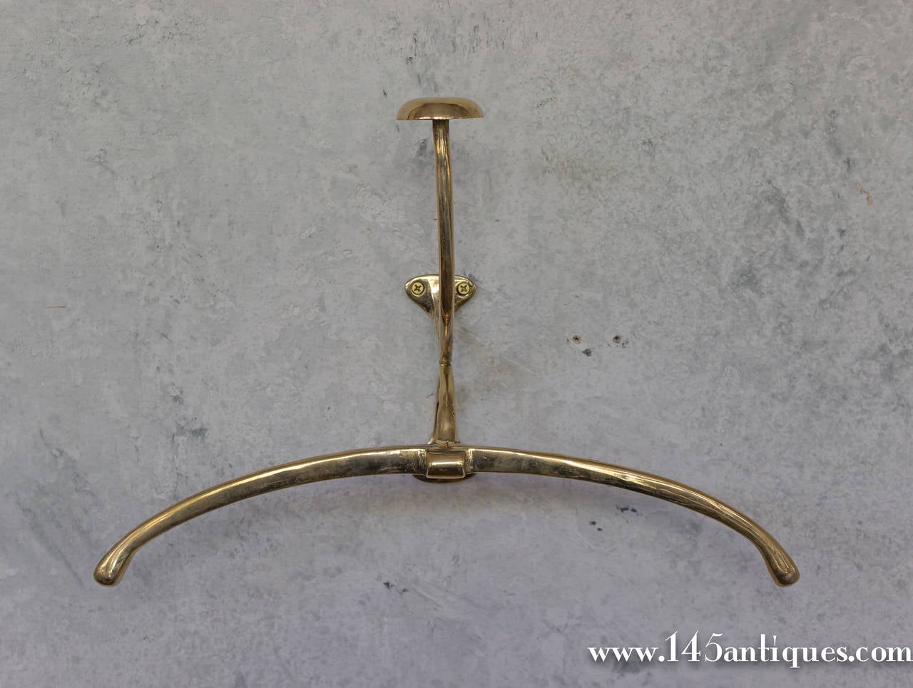 Pair Elegant Brass Hat and Coat Hooks In Excellent Condition In Buchanan, NY