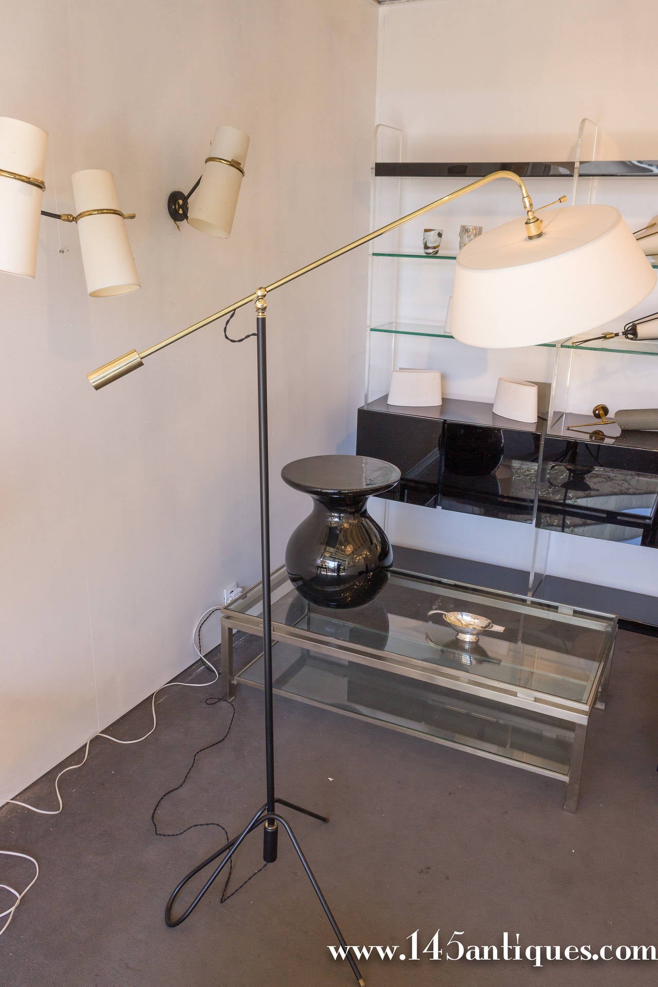 Wonderful Floor Lamp Attributed to Arlus 4