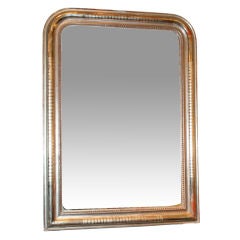 Louis Phillipe Style Silver Leafed  Mirror