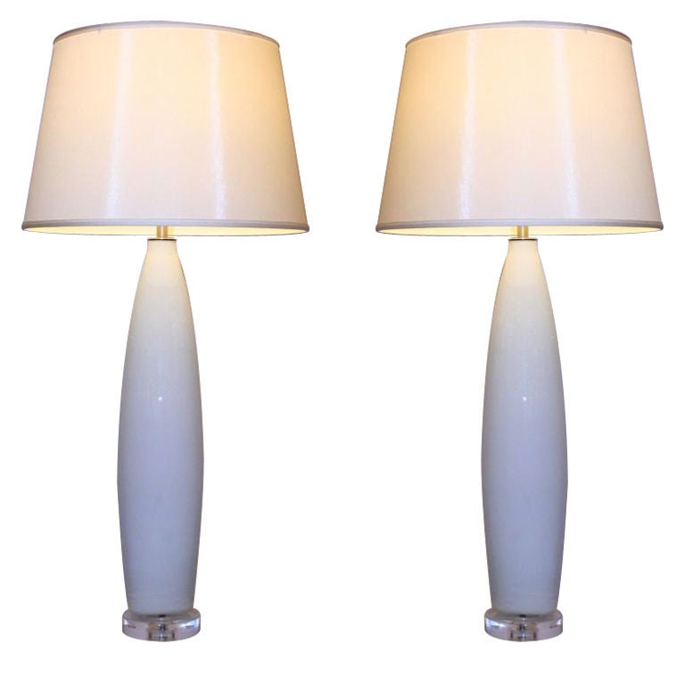 Pair of 1950s Italian Murano Lamps