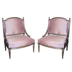 Pair of  Chic French Armchairs