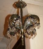 Antique Silvered bronze Louis XVI  Style chandelier