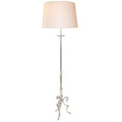 Vintage Spanish Nickel Plated Floor Lamps