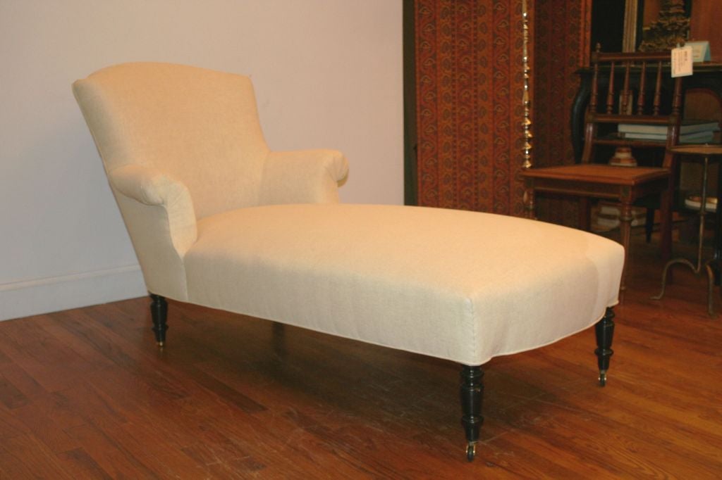Wood French Chaise Lounge