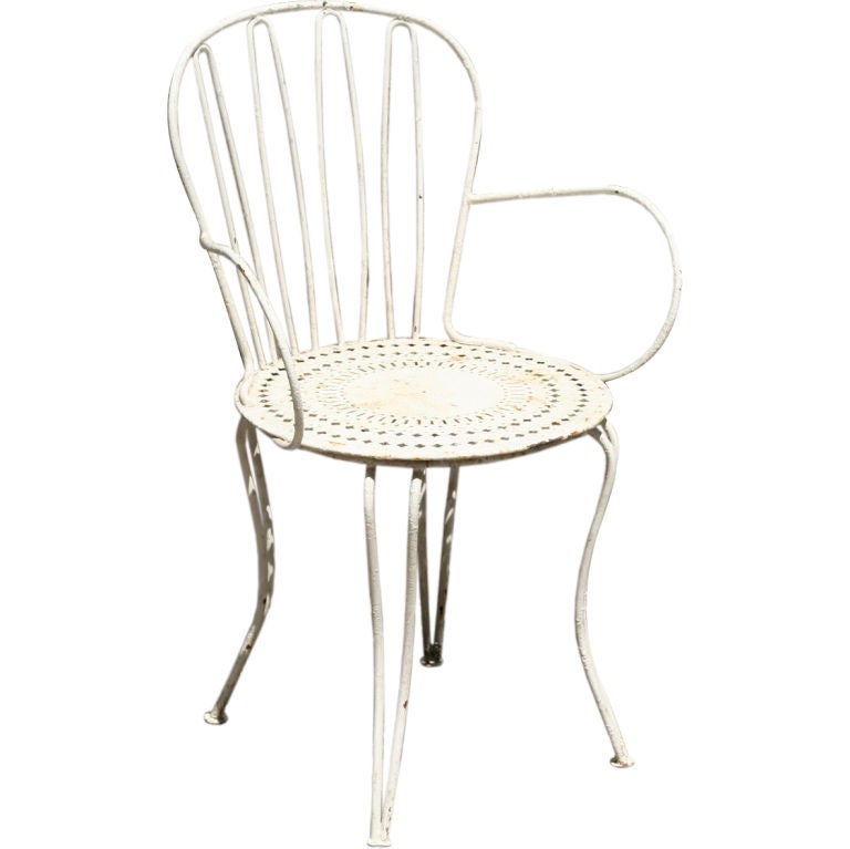 Single  Painted Iron  Garden Chair