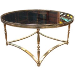 Round 1940
s Brass Coffee Table