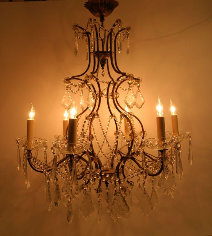 20th Century French Crystal Chandelier
