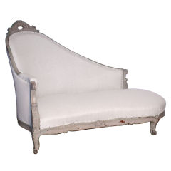 French 19th Century Napoleon III Style Chaise Lounge.