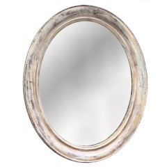 19th C Oval Mirror