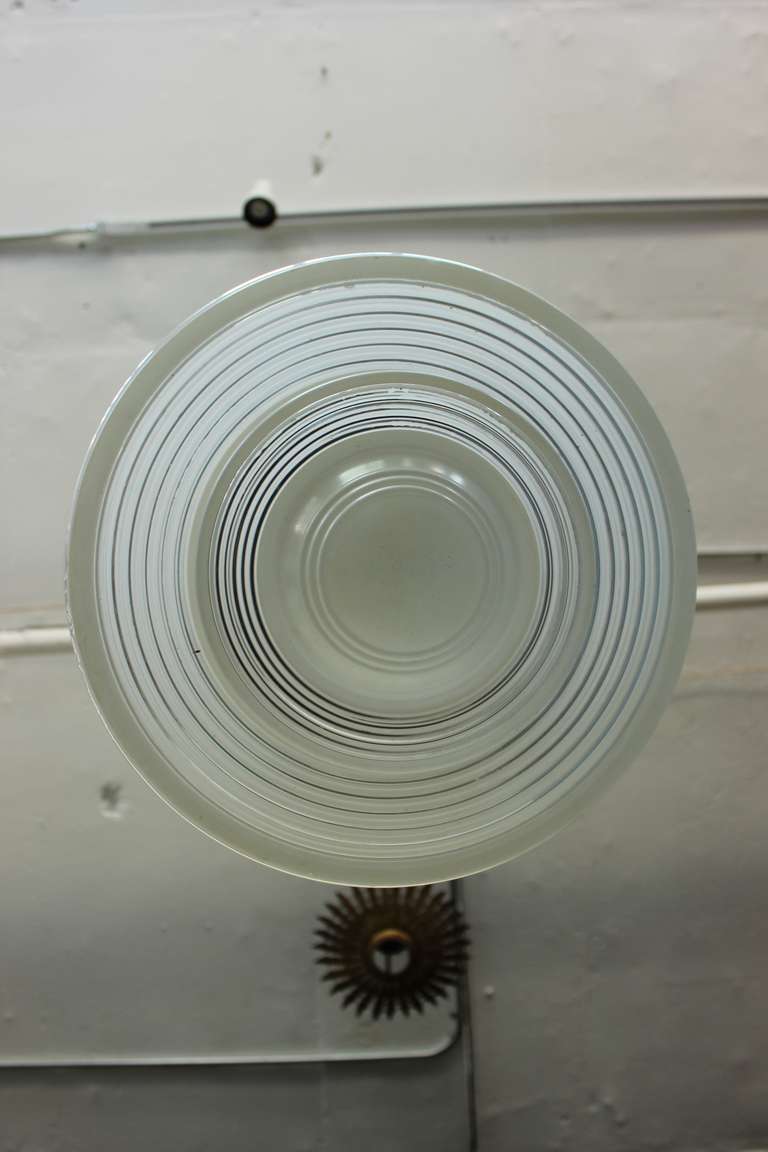 Mid-20th Century Frosted Glass Ceiling Fixture For Sale