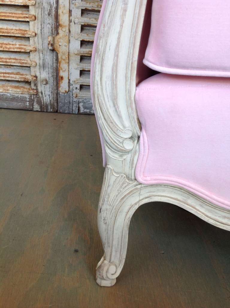 French Louis XV Style Pink Sofa 2