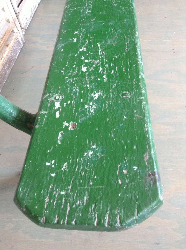 Green Painted French Park Bench 3