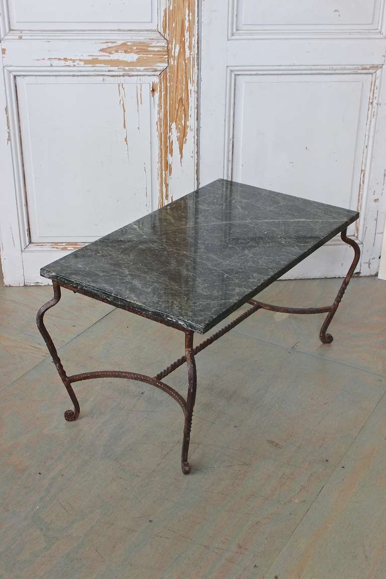 iron and marble coffee table