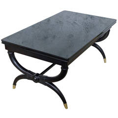 French Ebonized Rectangular Coffee Table