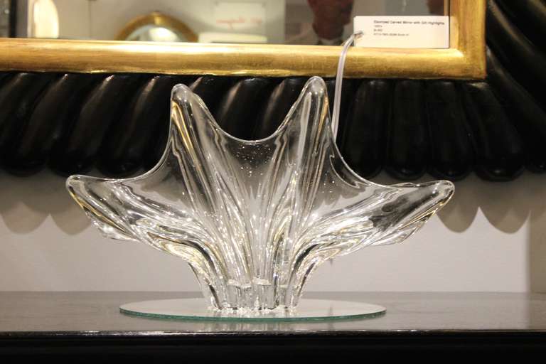 French Vannes Crystal Bowl In Excellent Condition In Buchanan, NY