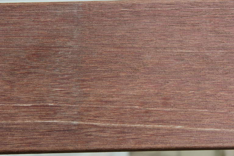 French Garden Bench with Mahogany Wood 3