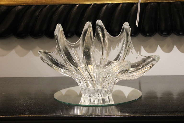 Mid-20th Century French Vannes Crystal Bowl