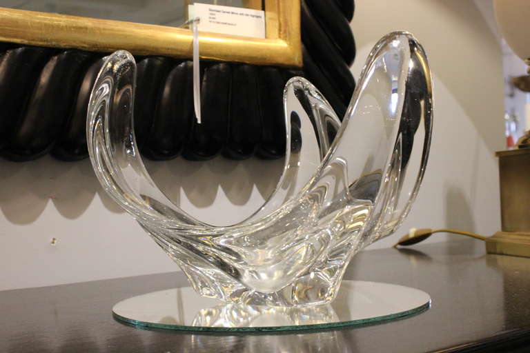 Mid-20th Century French Mid Century Vannes Crystal Bowl For Sale