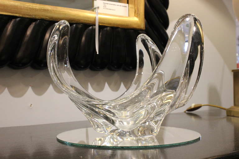 Milieu du XXe siècle Coupe en cristal de Vannes du milieu du siècle en vente