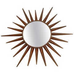Spanish Copper Tone Sunburst Mirror