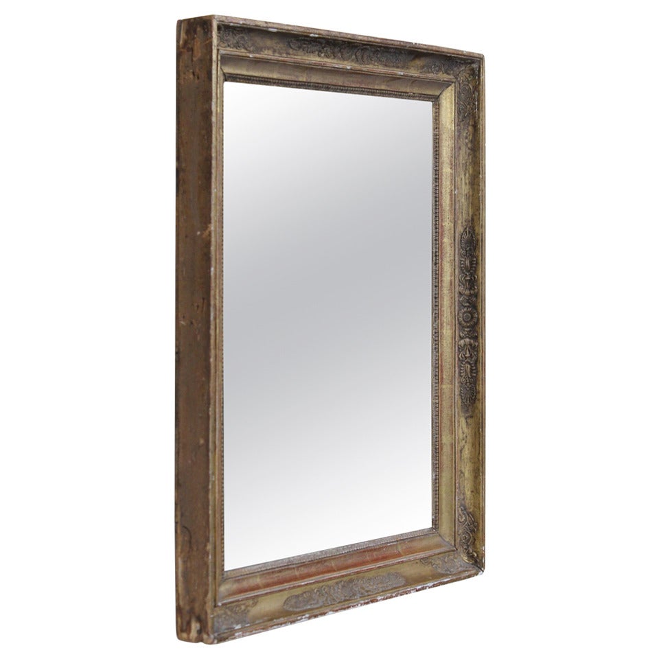 Miroir en bois doré français du début du XIXe siècle
