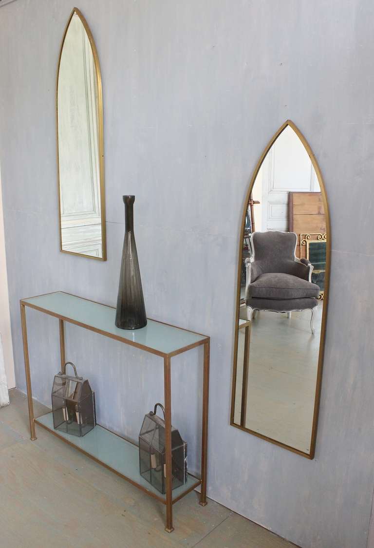 American Pair of Mid-Century Modern Arched Mirrors