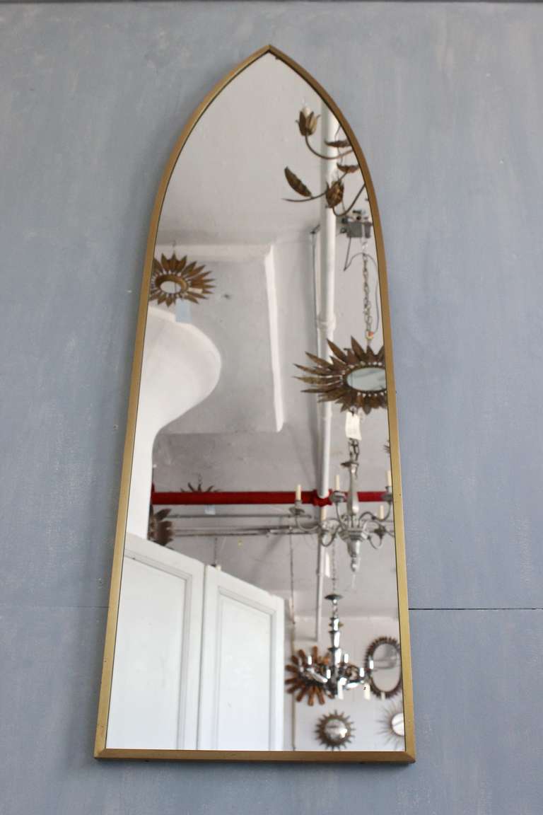 Mid-20th Century Pair of Mid-Century Modern Arched Mirrors