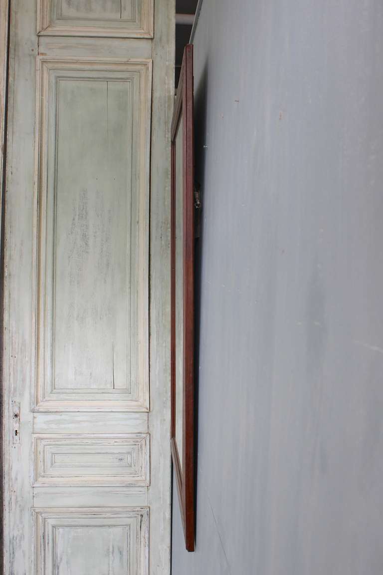 French 19th Century Fluted Mahogany Framed Mirror For Sale 2