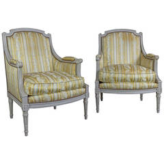 Pair of French Louis XVI Style Armchairs 1
