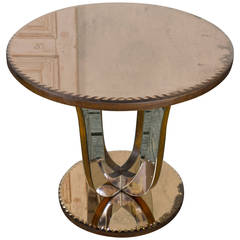 French Mirrored End Table