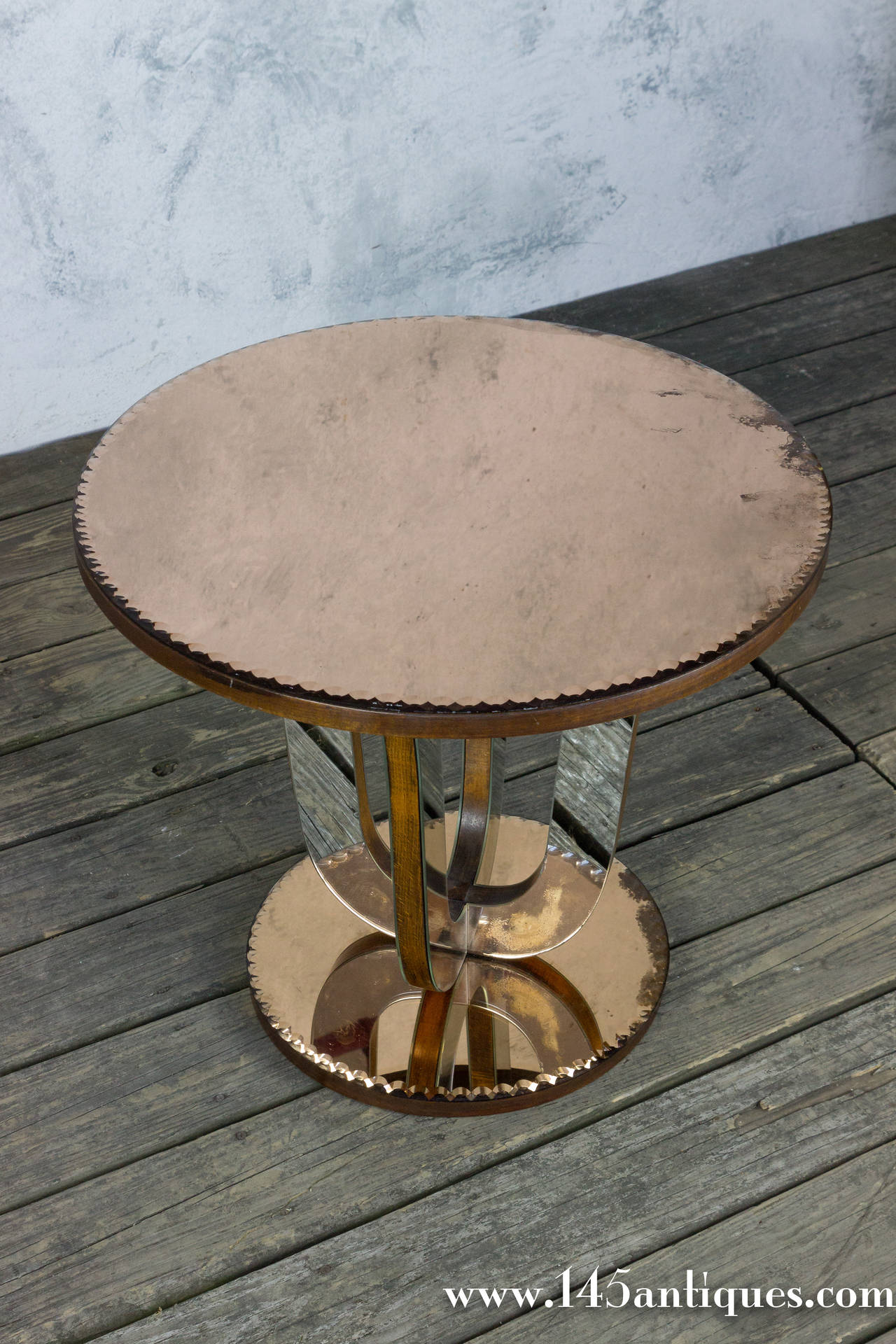 French Mirrored End Table 3