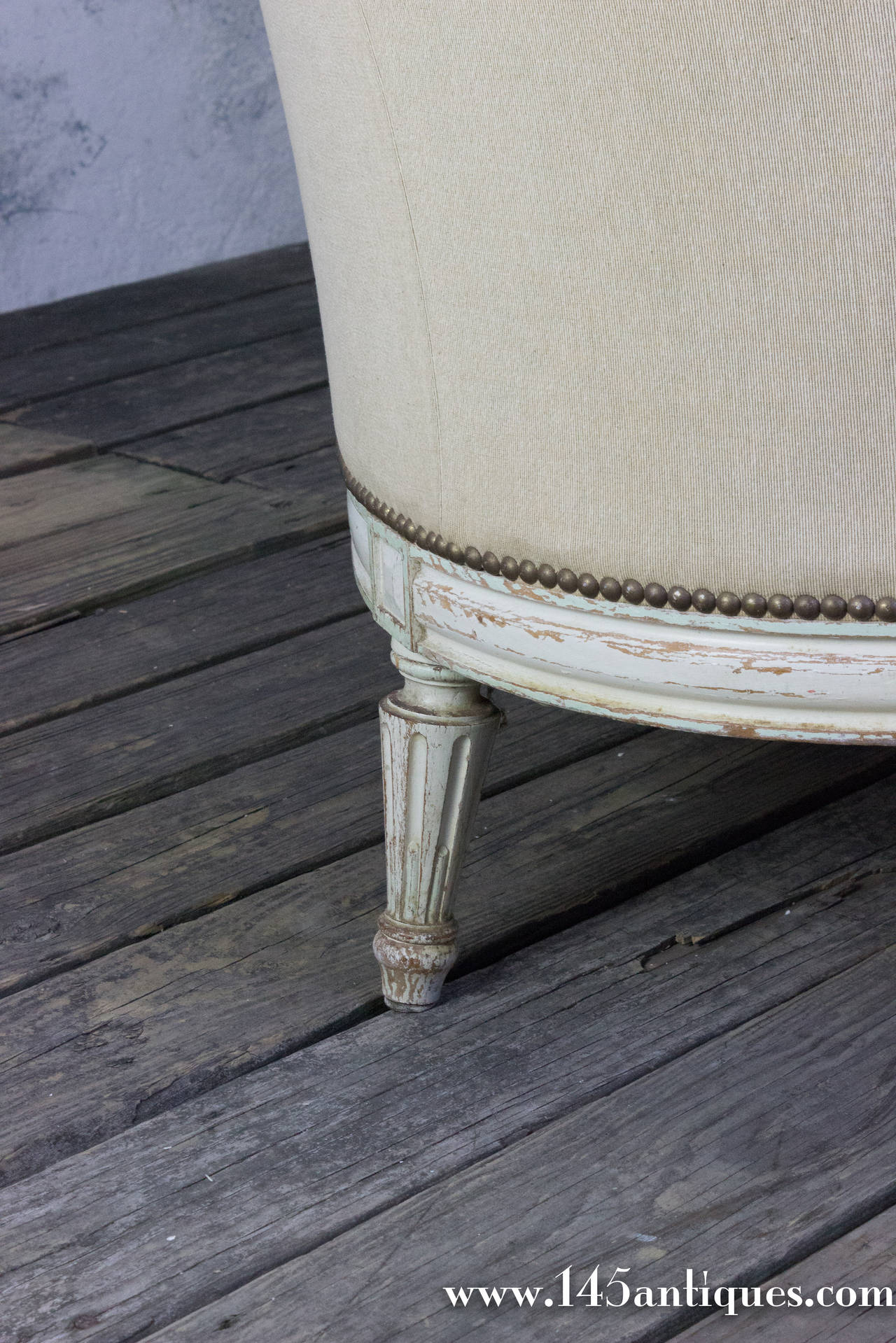 French Louis XVI Style Settee in Petit Point Fabric 4