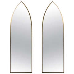 Pair of Mid-Century Modern Arched Mirrors Pair of Mid-Century Modern Arched Mirrors