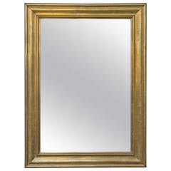 19th Century French Brass Frame Wall Mirror with Mercury Glass 8