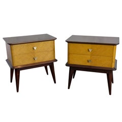 Pair of French 1950s Night Tables