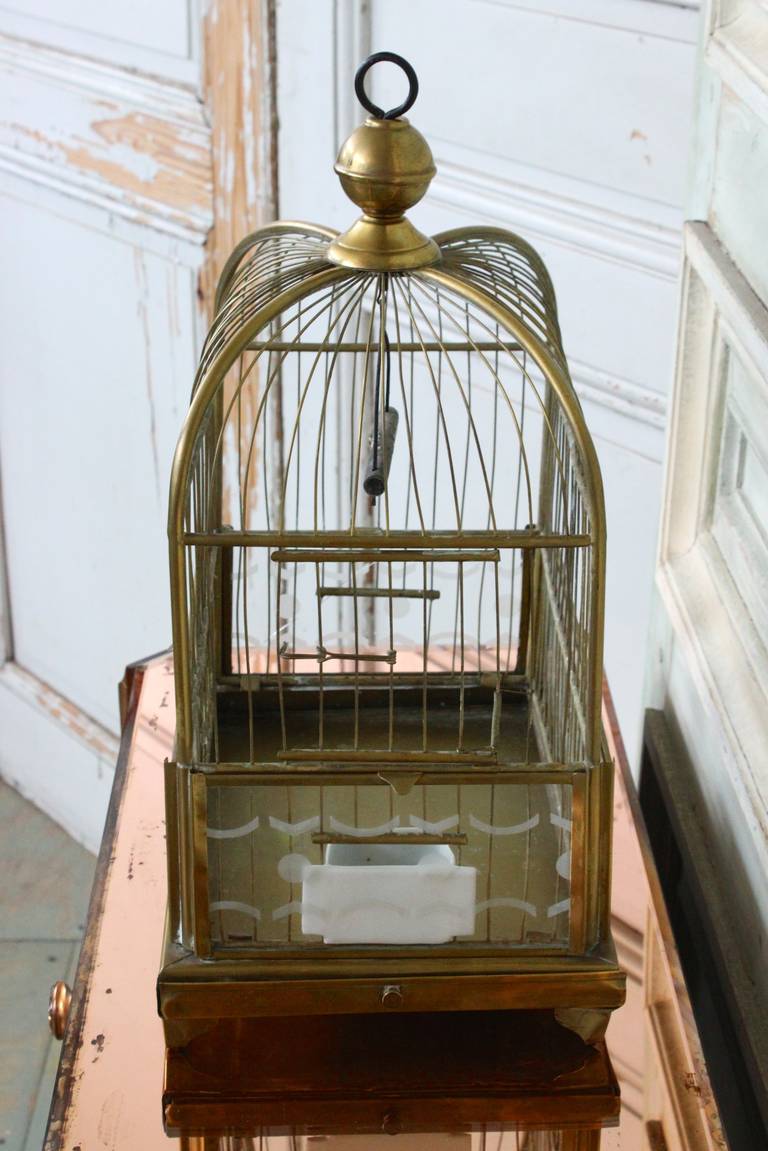 brass birdcage
