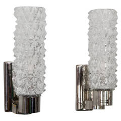 Pair of French Mid-Century Modern Nickel-Plated Sconces 6