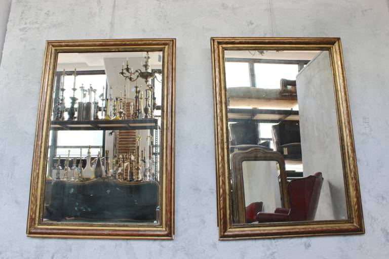 Pair of 19th C. Louis Phillipe Mirrors In Good Condition In Buchanan, NY