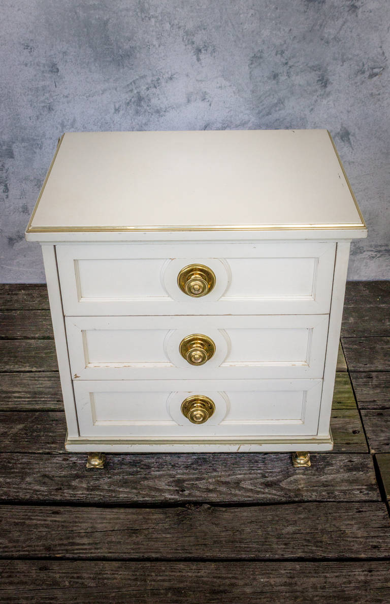 mid century modern nightstand white