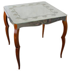 French Mirrored Card Table 4