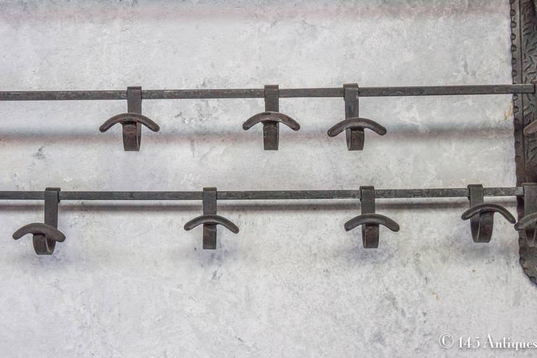 Early 20th Century French 1920s Wrought Iron Coat Rack