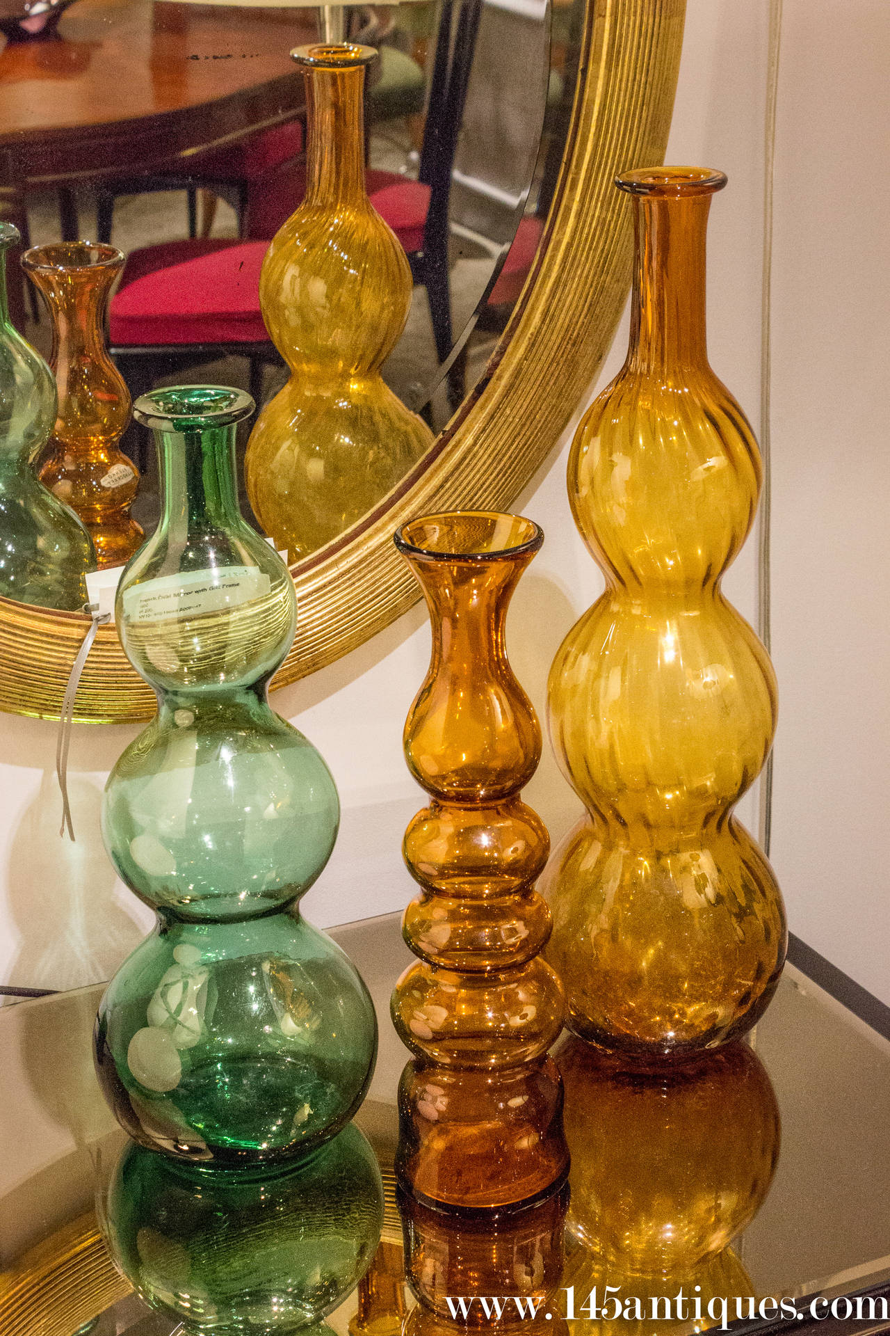 Empoli Mid-Century Orange Glass Vase In Excellent Condition In Buchanan, NY