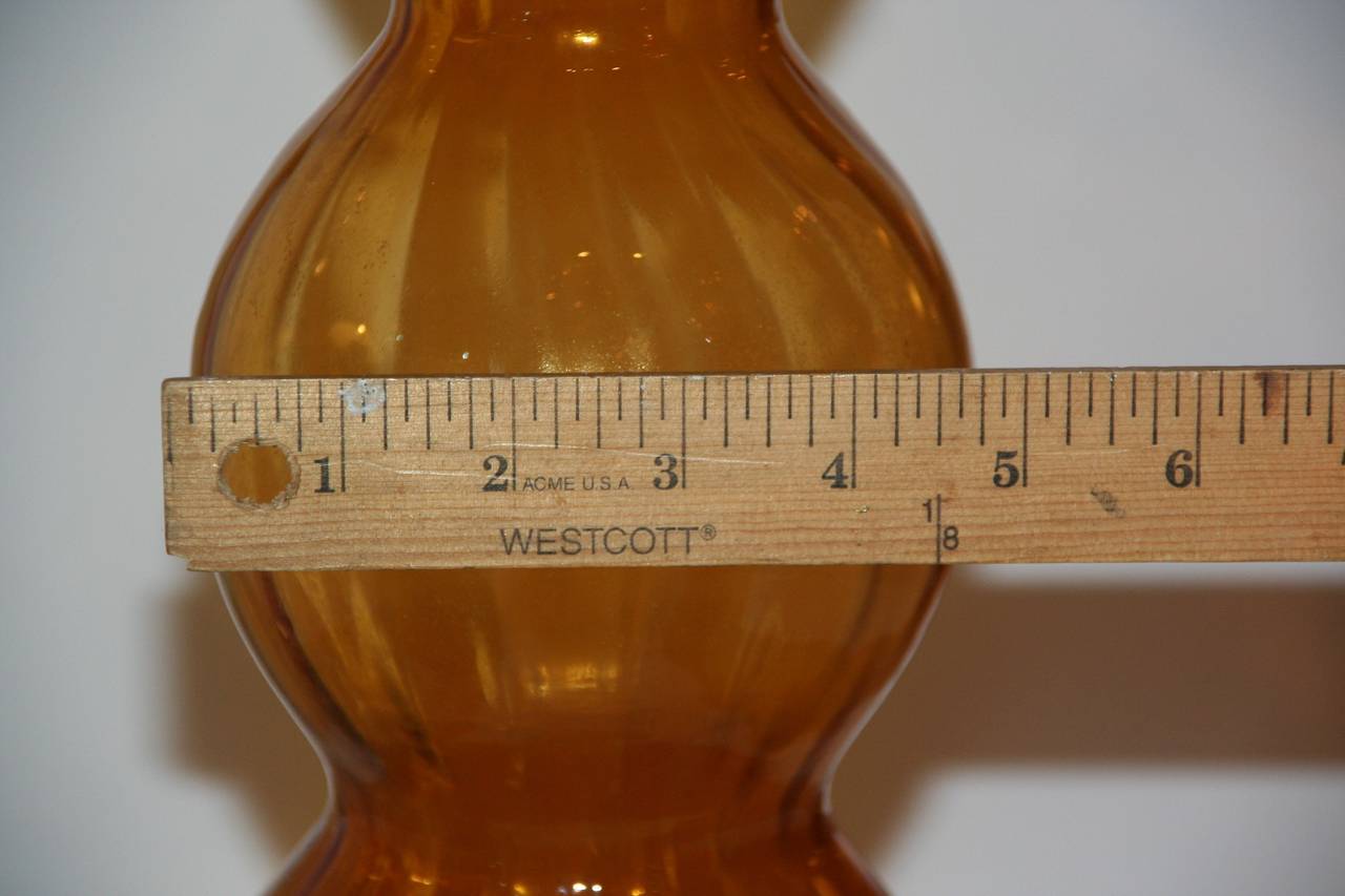 Italian Empoli Mid-Century Orange Glass Vase