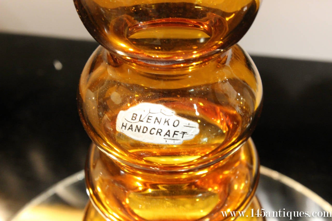 Mid-20th Century Mid-Century Blenko Orange Glass Vase