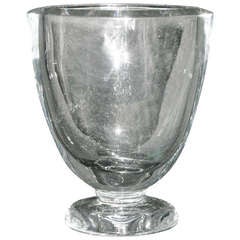 Clear Oblong Crystal Vase